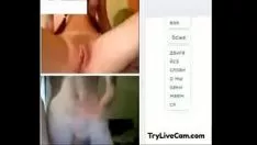 Oynat Harlot, tryendurecam.com'da ortak asker kamerasında esneme yapıyor